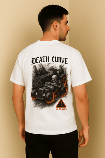 Death Curve – Monochrome Oversized Tee