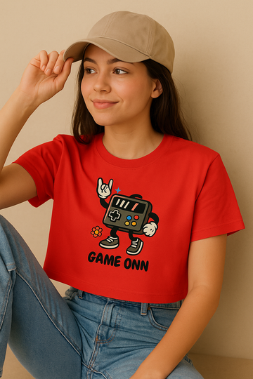 Games On – Retro Gamer Crop Top