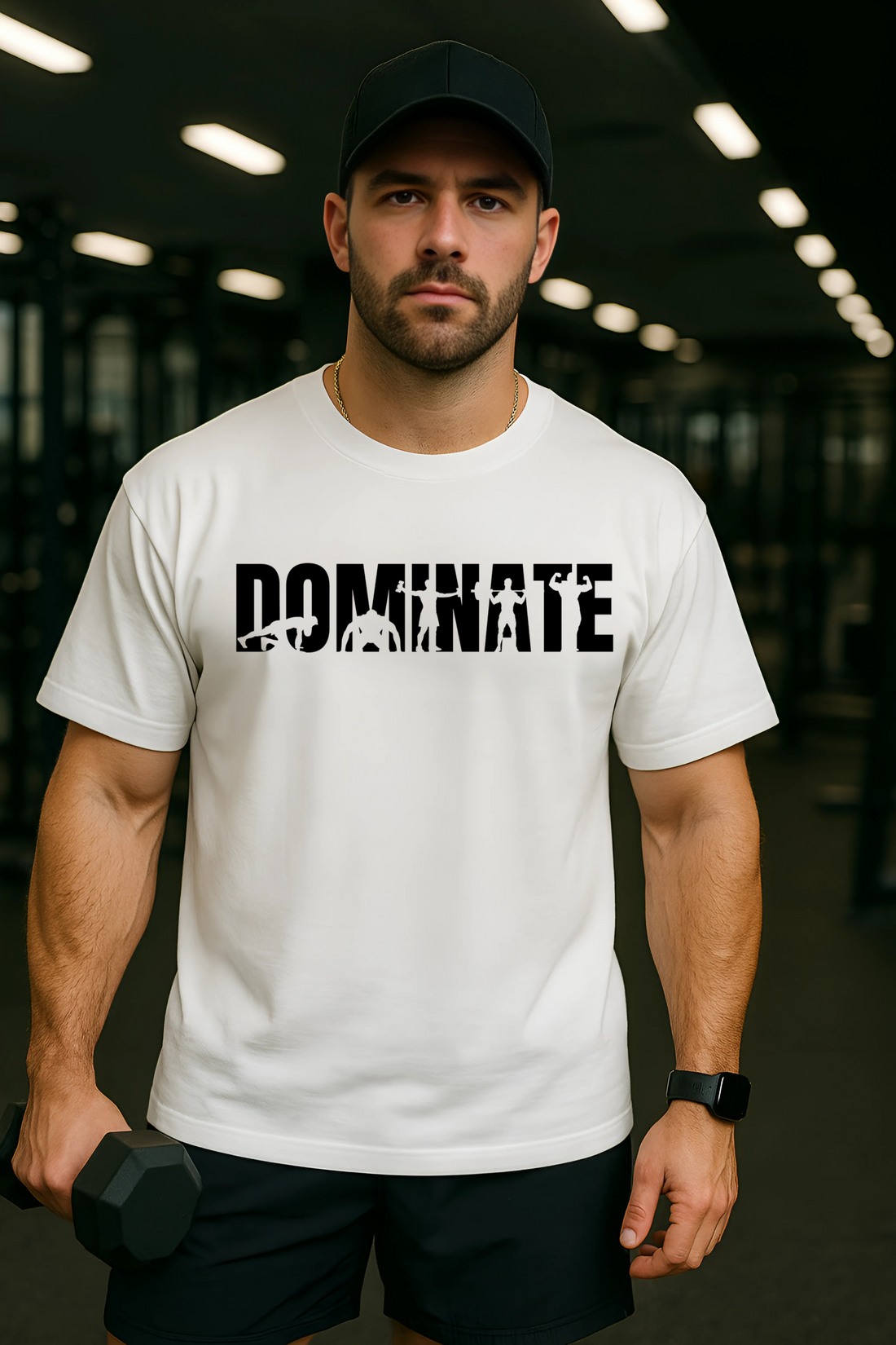 Dominate Oversized Tee  “Train. Hustle. Dominate. Oversized tee for gym rats &amp; street champs.”