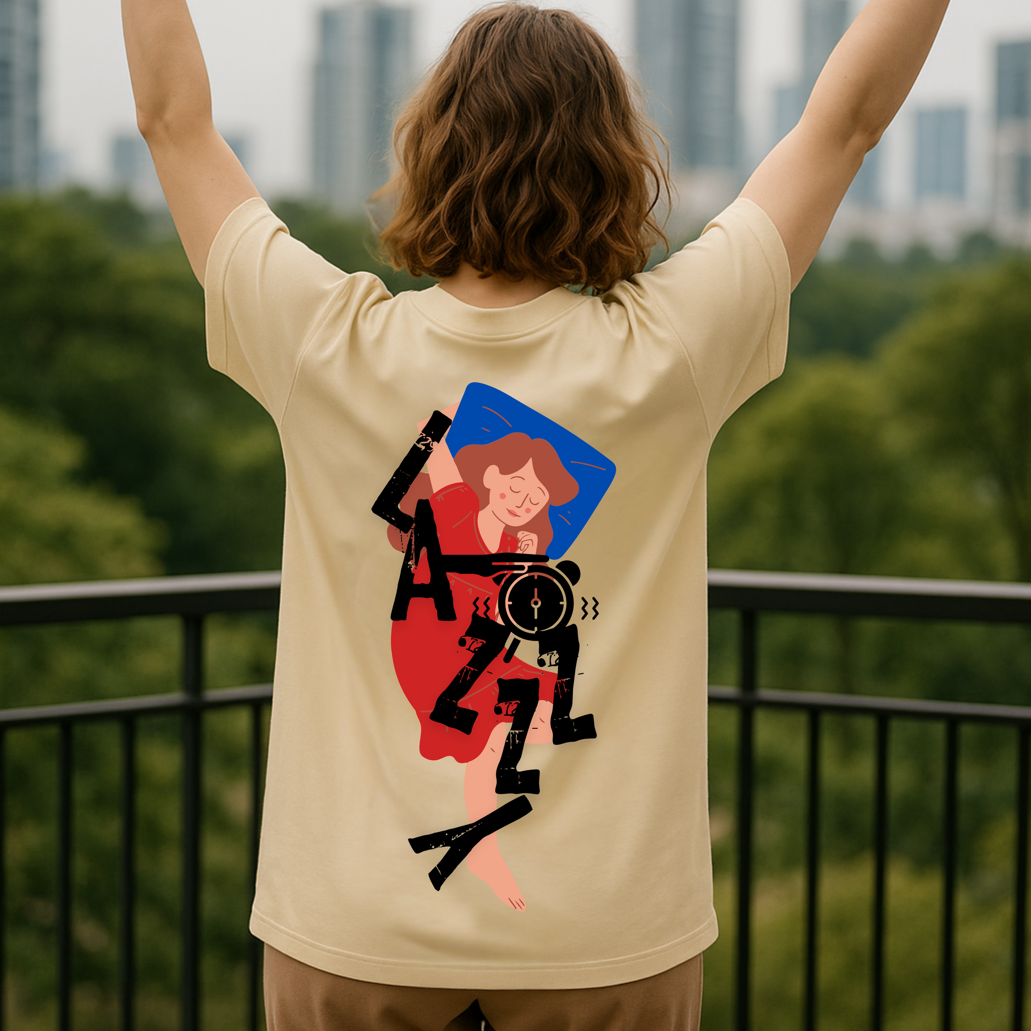 Lazy Girl – Oversized Chill Tee