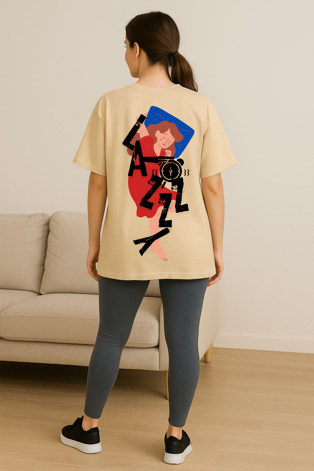 Lazy Girl – Oversized Chill Tee