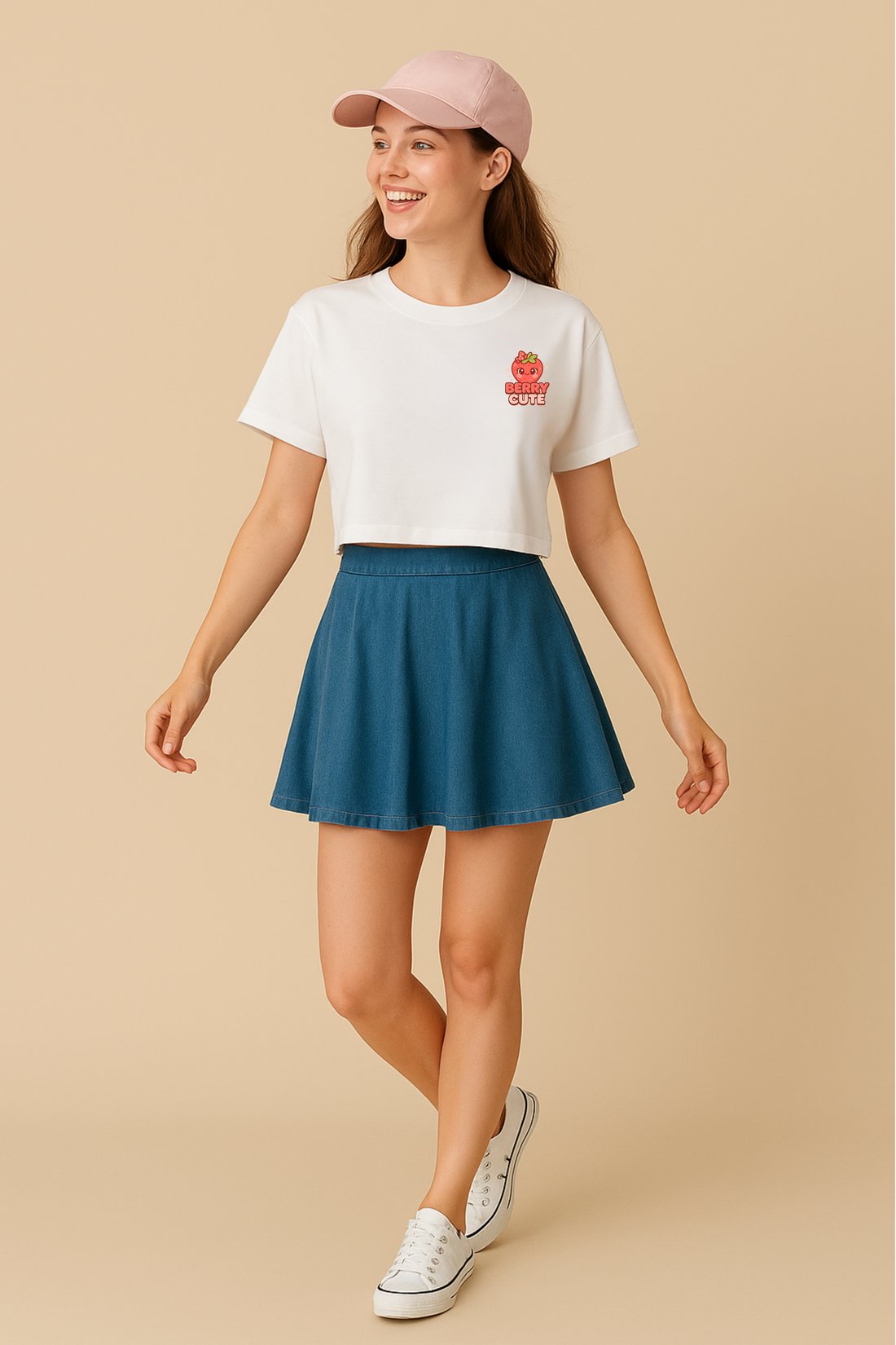 Berry On – Strawberry Mini Graphic Crop Top
