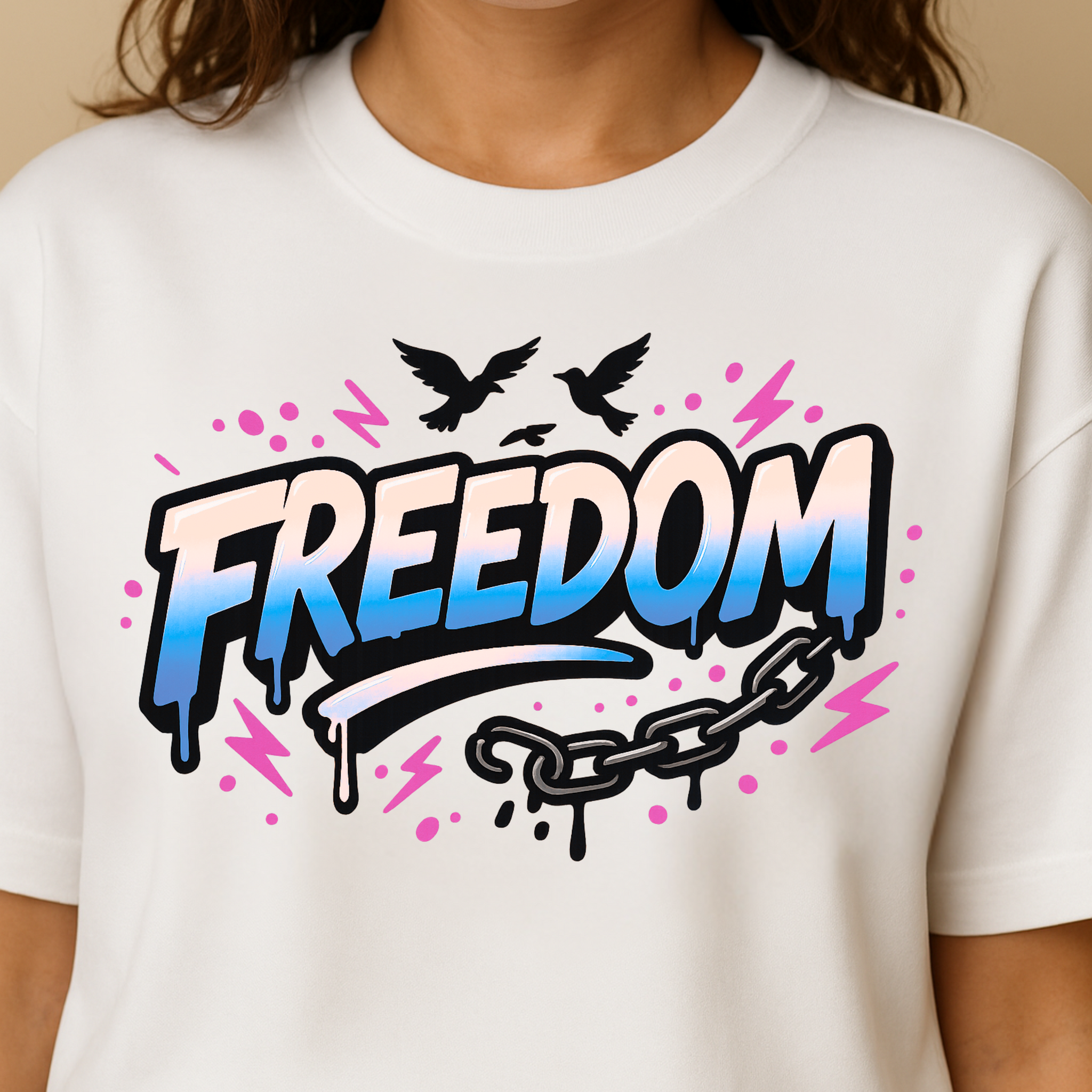 “Freedom Flight Women’s Oversized Cotton Tee”