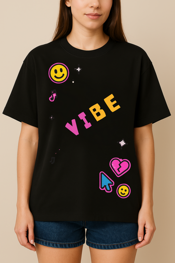 “Save The Vibe Women’s Oversized Cotton Tee”