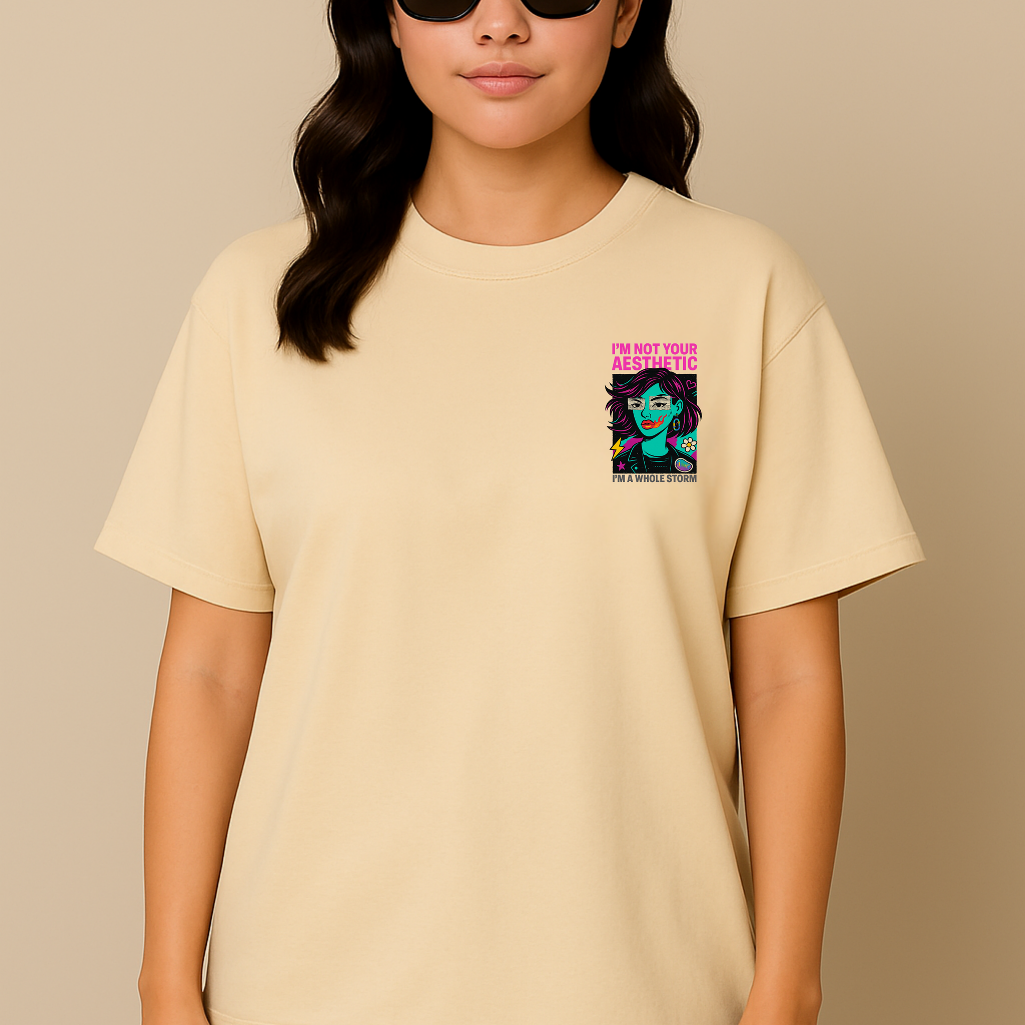 Whole Storm – Girls’ Oversized Attitude Tee