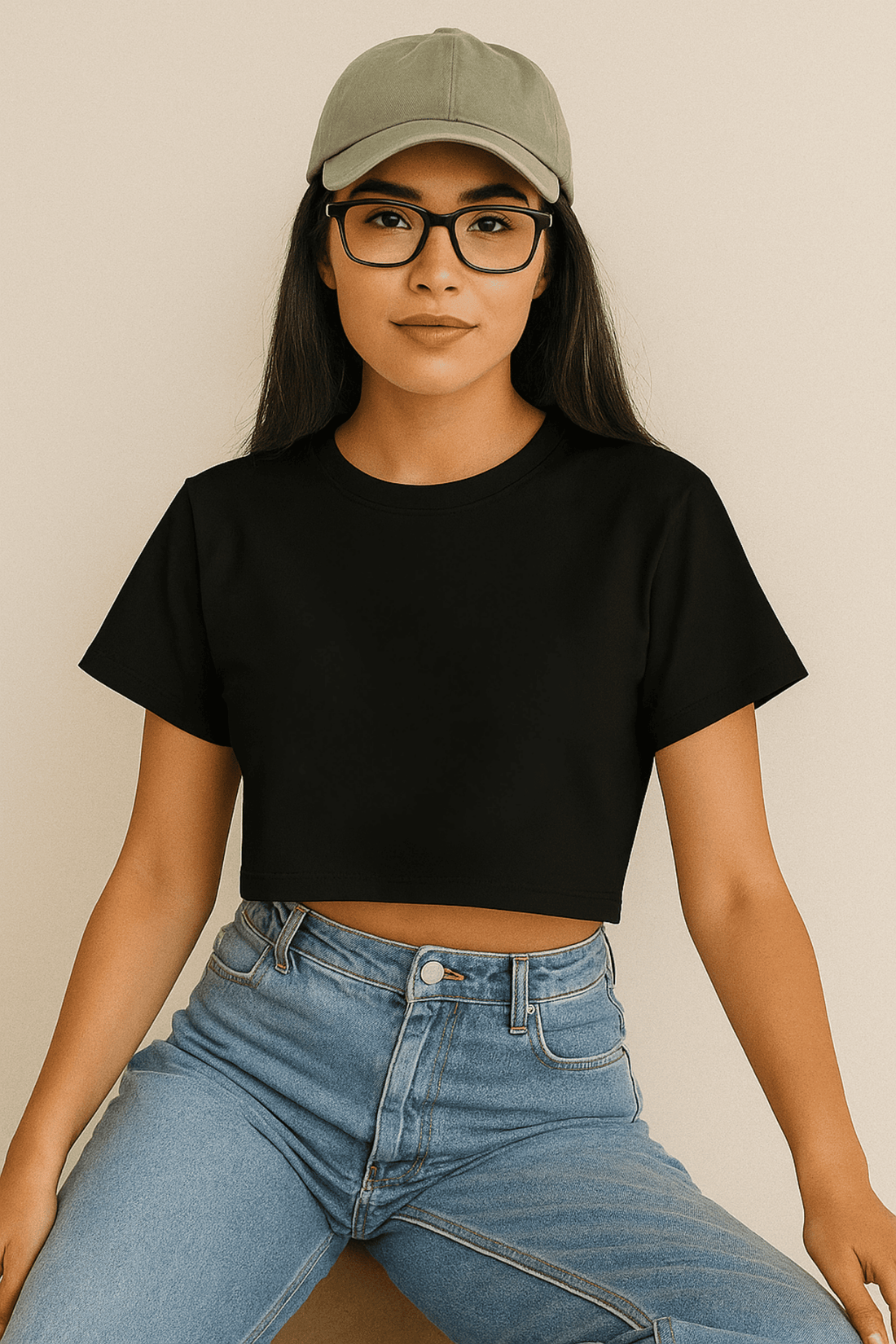 Blooming with Grace – Back Graphic Crop Top