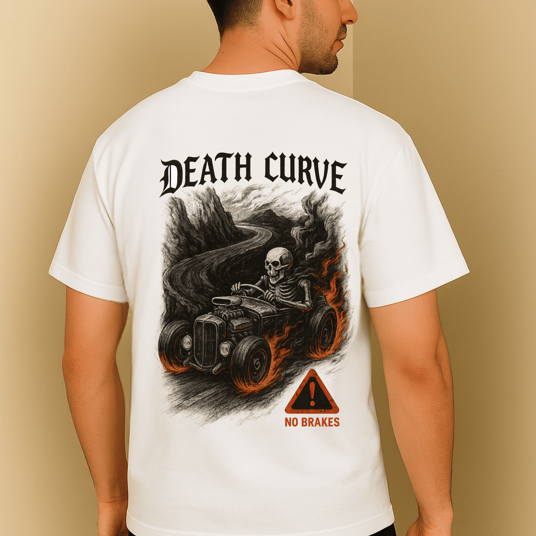 Death Curve – Monochrome Oversized Tee