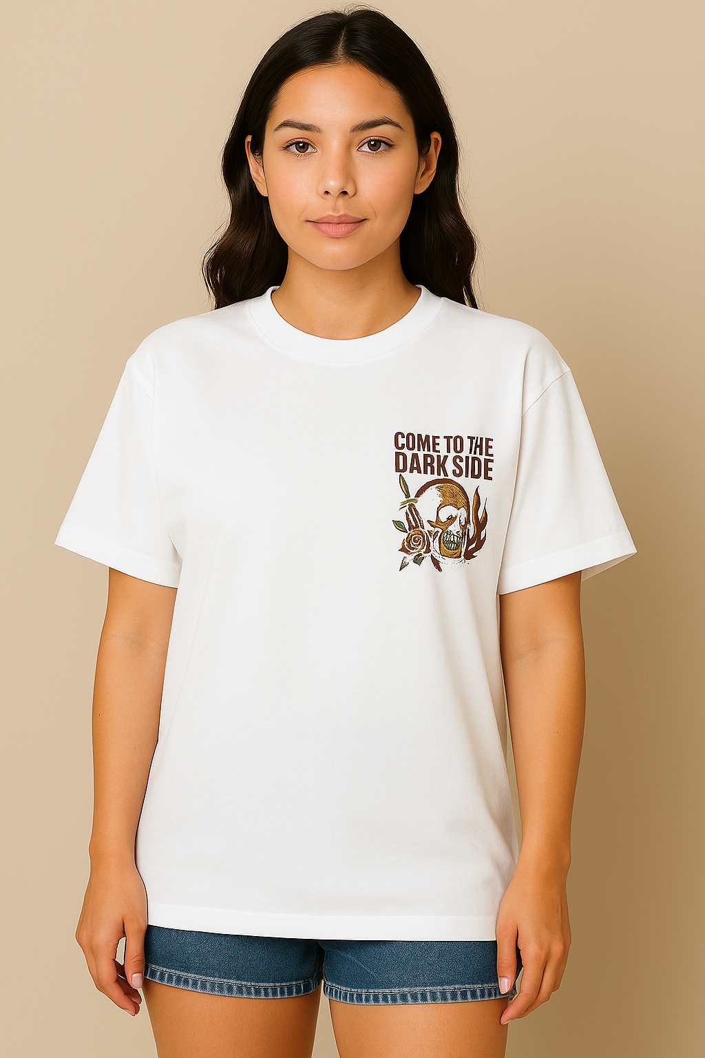 Dark Side Bloom – Oversized Graphic Tee