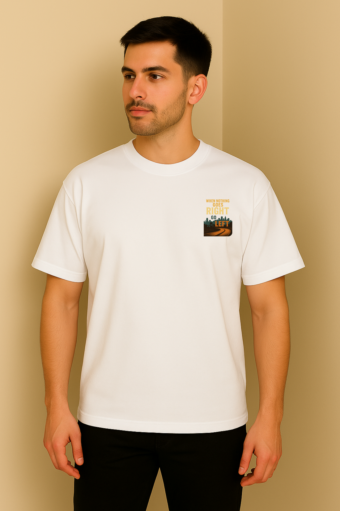 Go Left – Oversized Direction Tee
