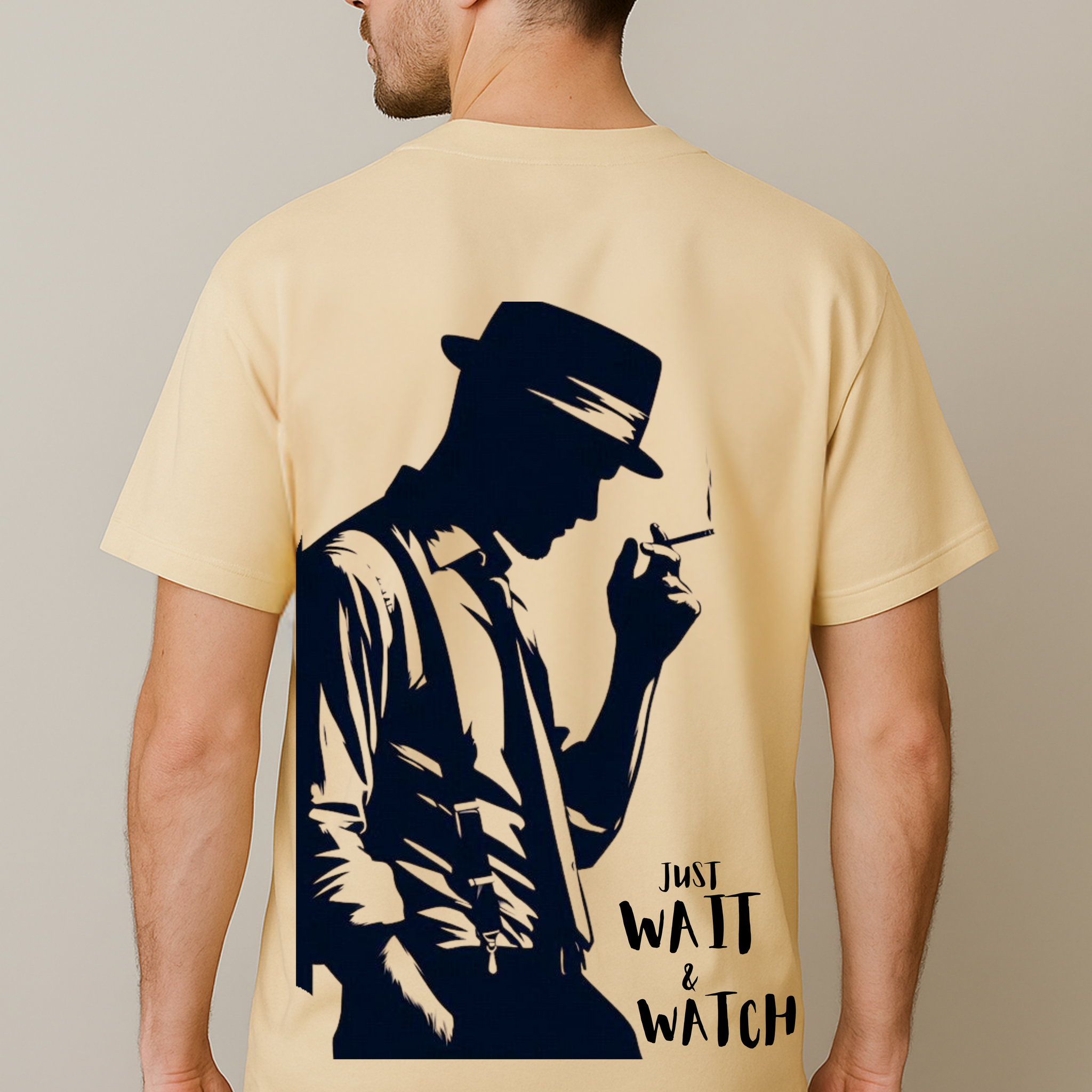 Just Wait And Watch – Back Print Oversized T-Shirt