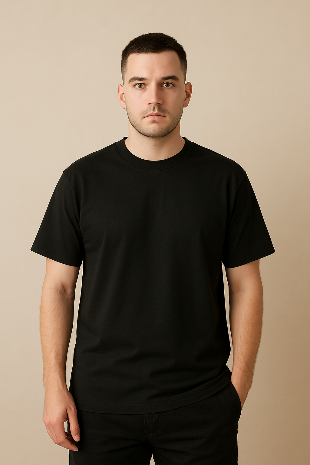 Peaceful Gaze – Fox Illustration Oversized T-Shirt