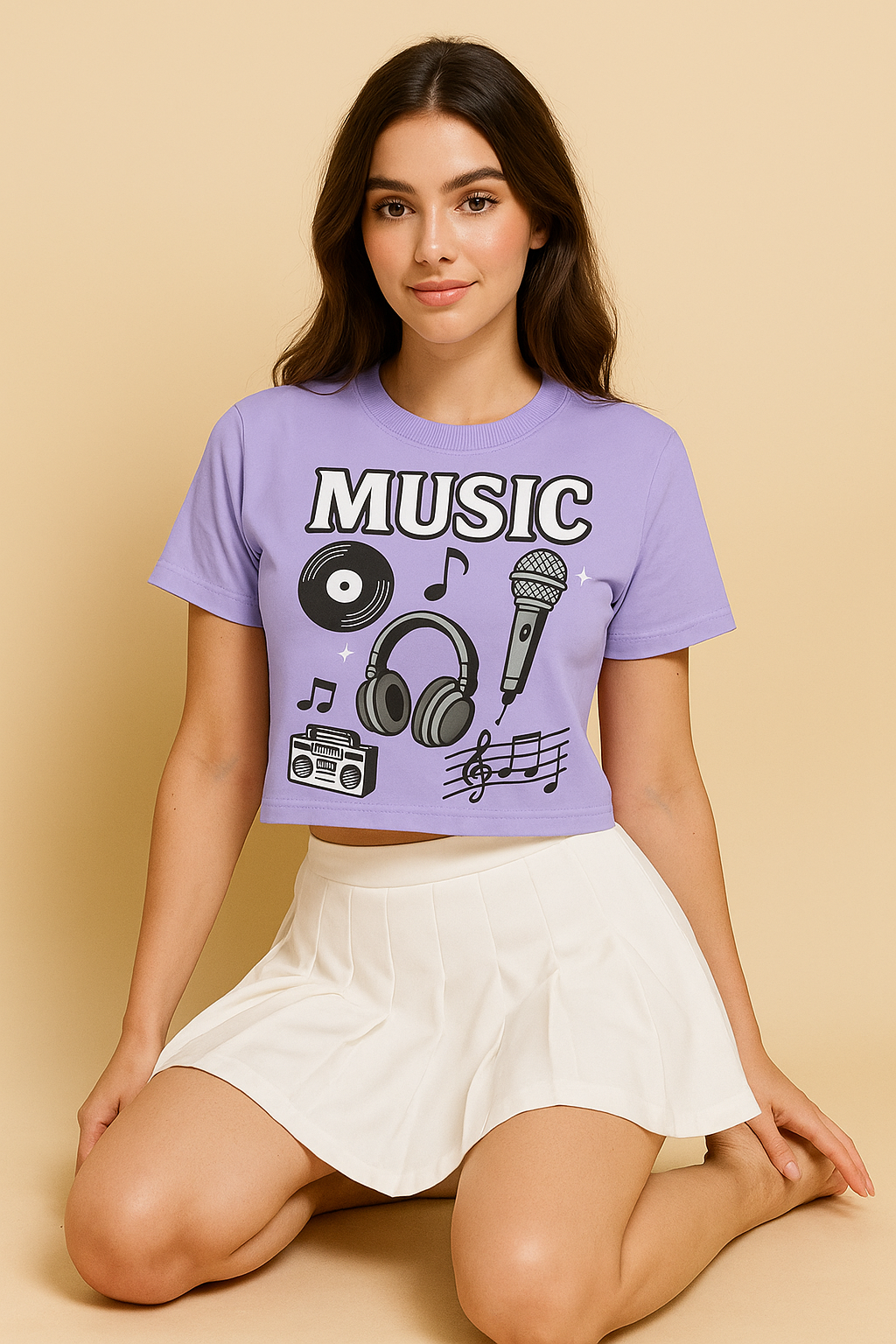 Feel the Beat – Music Vibes Crop Top